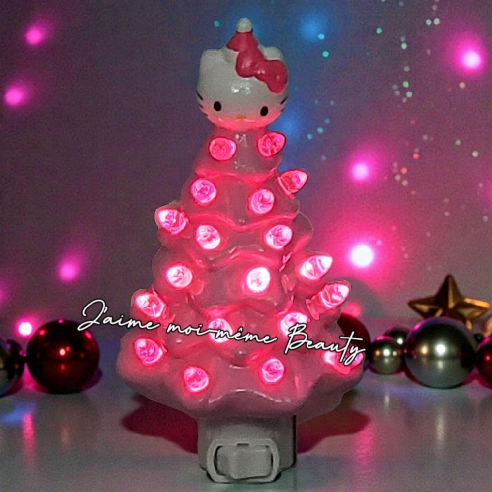 Hello Kitty Sanrio Pink Christmas Tree Night Light